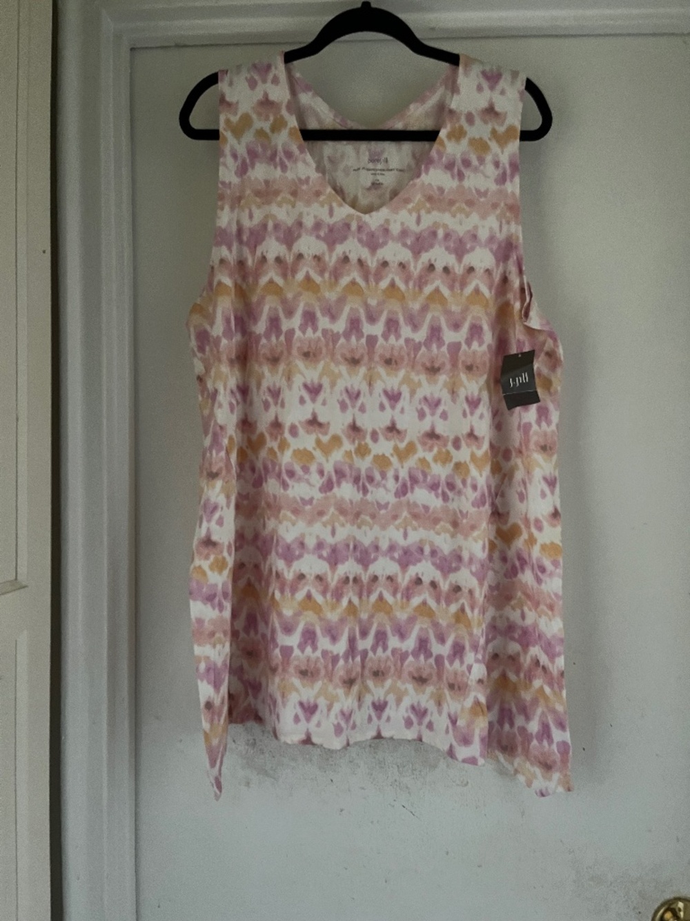 J Jill NWT 1X tie dye batik tunic SL top